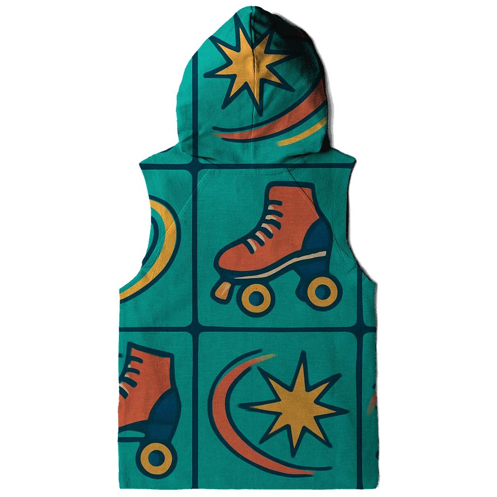 Roller Rink Starburst Grid zip-up hoodies