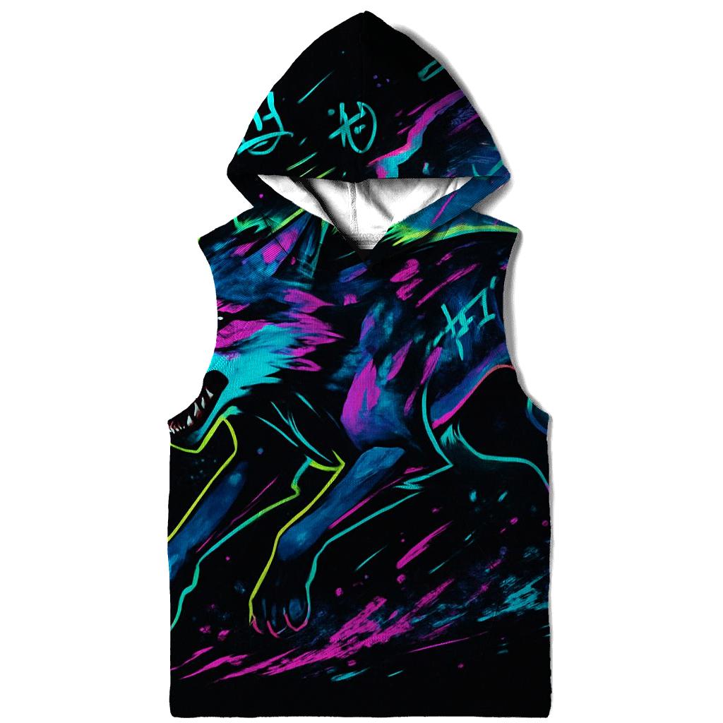 Neon Rift Courier Wolf hoodies fashion