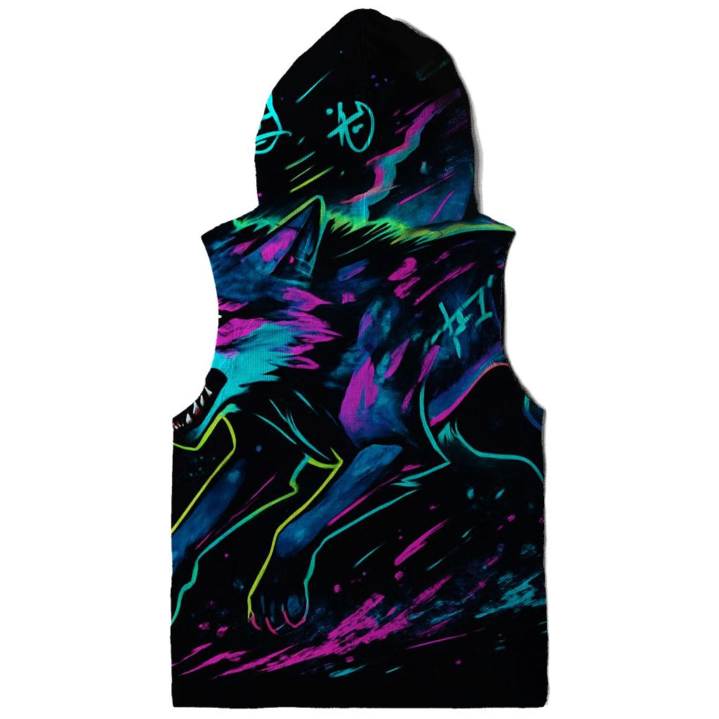 Neon Rift Courier Wolf hoodies fashion