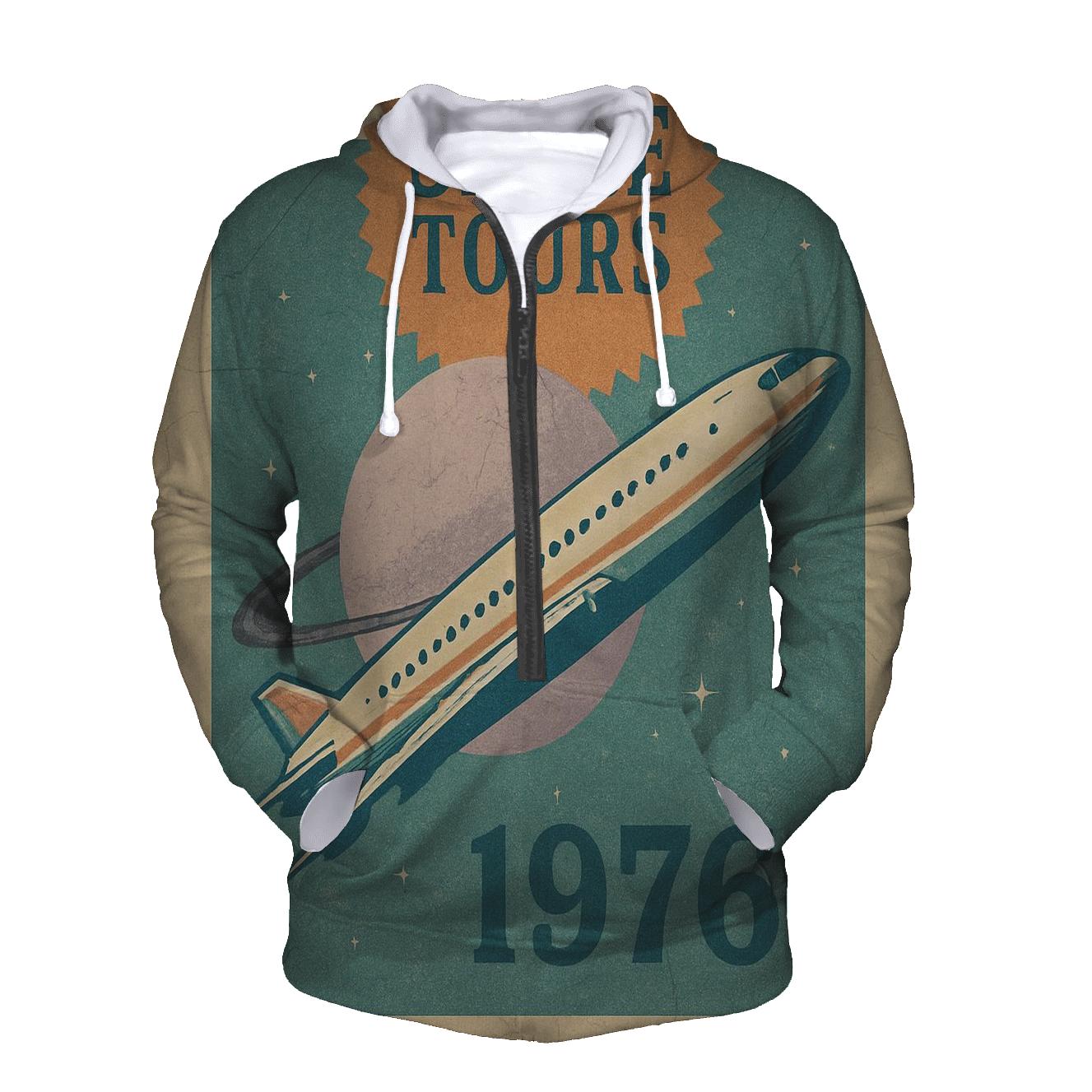 Faded Space Tourism Travel Poster heavyweight hoodies