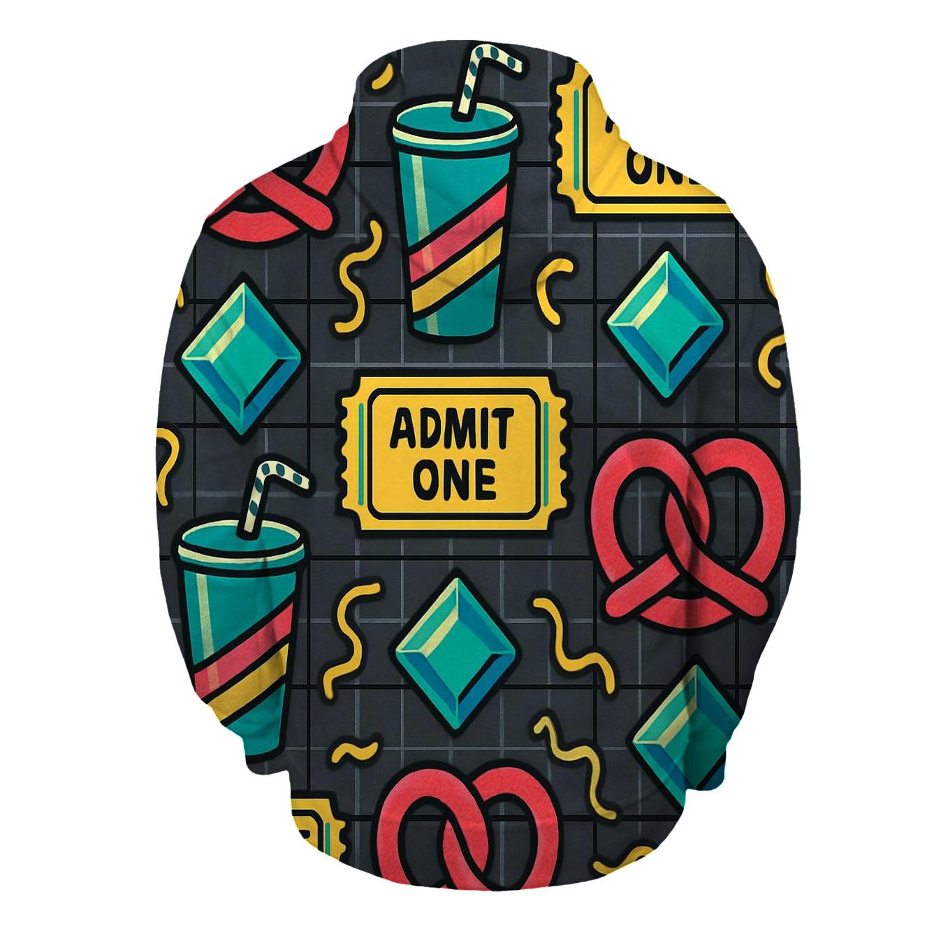Mall Food Court Neon Pattern heavyweight hoodies
