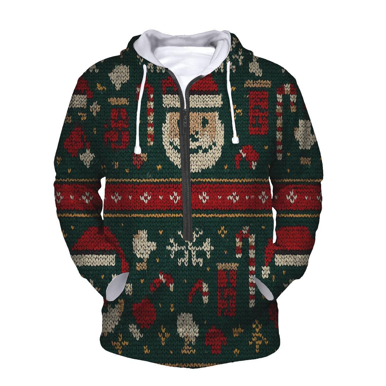 Santa Chimney Pixel Parade Design premium hoodies