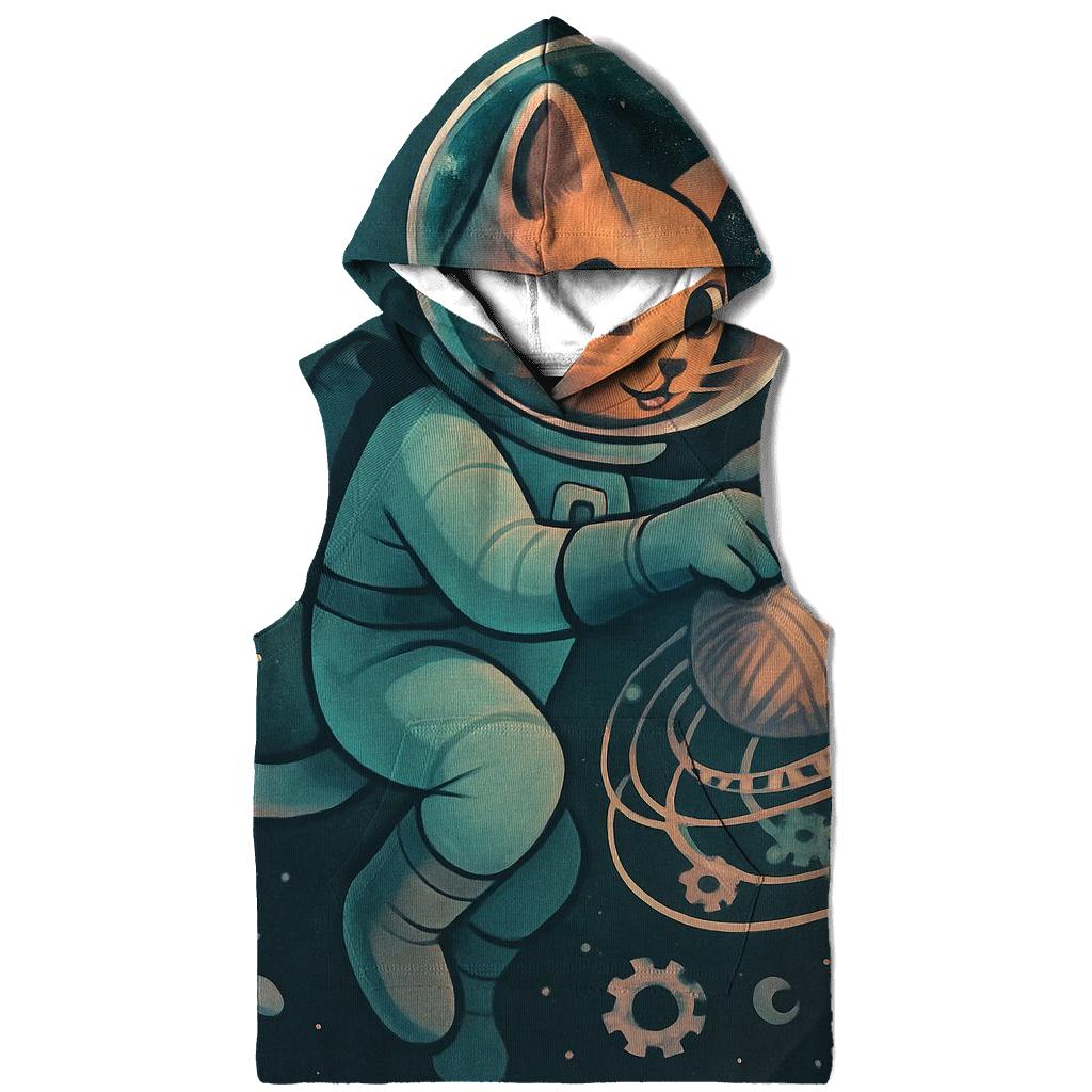 Clockwork Yarn Astronaut Cat embroidered hoodies