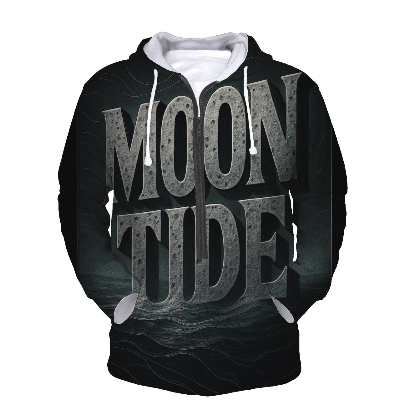 Lunar Tide Typography Poster lightweight hoodies