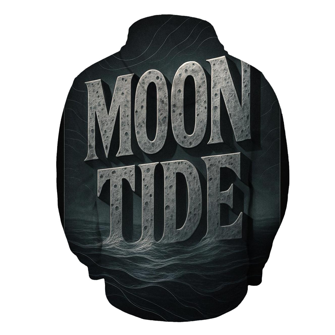 Lunar Tide Typography Poster lightweight hoodies