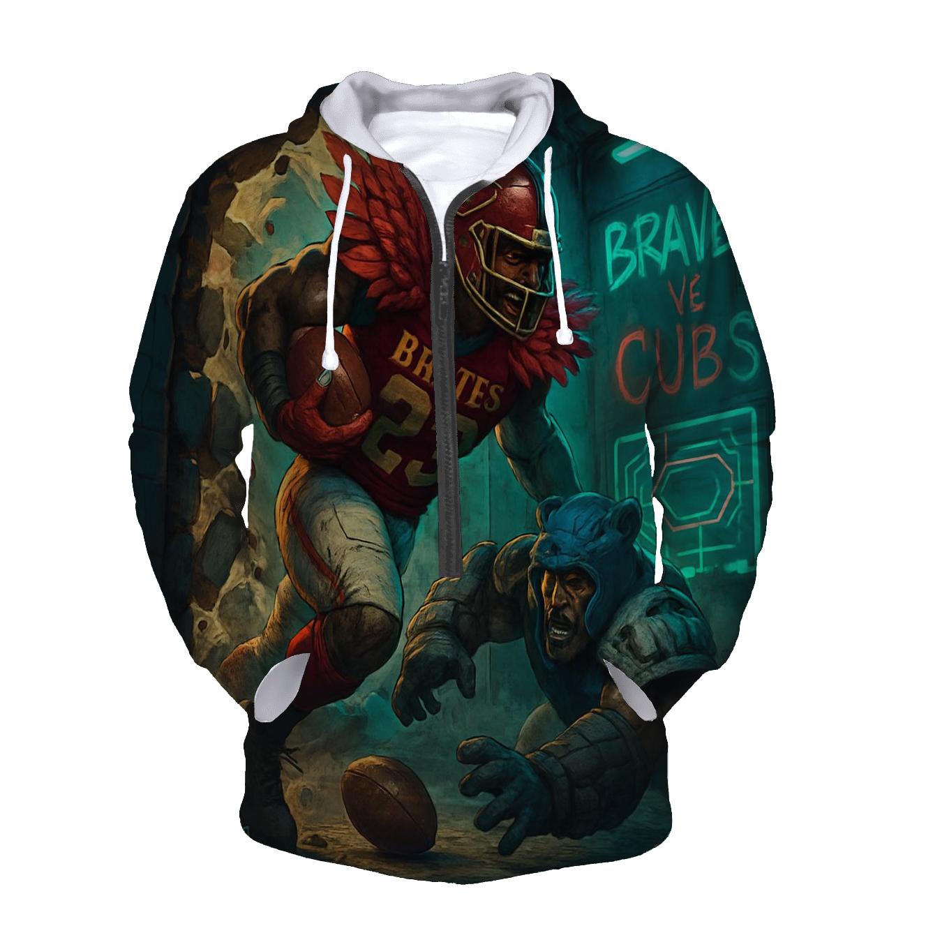 Underground Tunnel Scramble Braves Versus Cubs zip-up hoodies