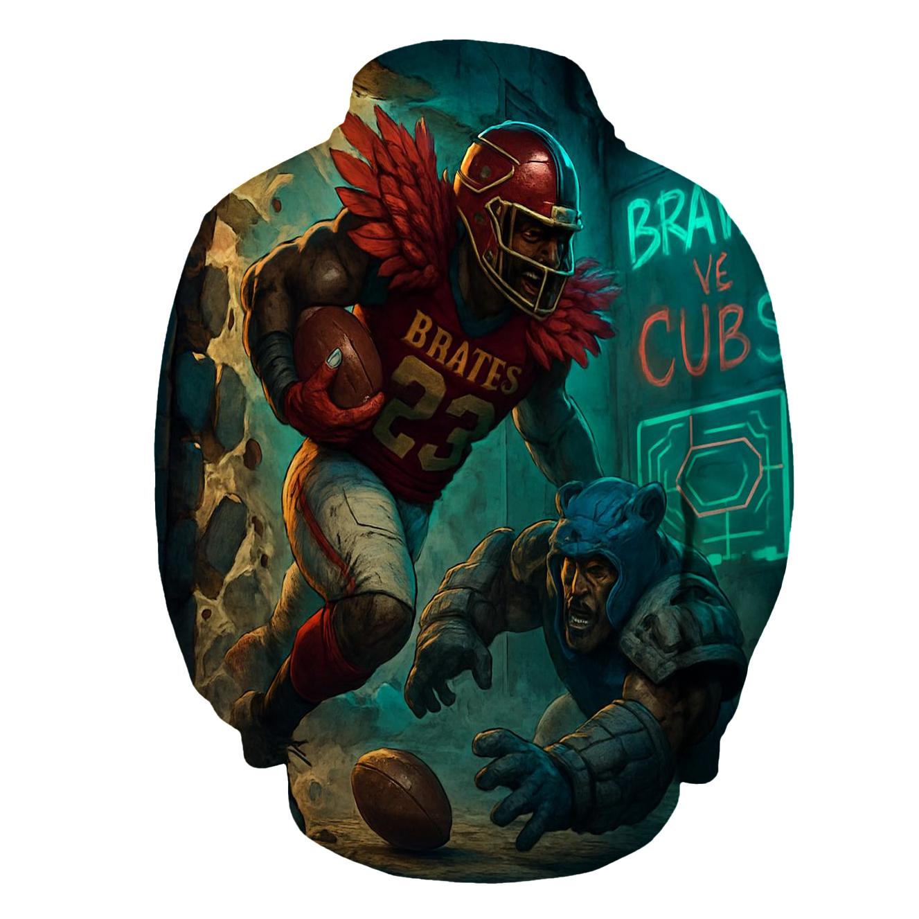 Underground Tunnel Scramble Braves Versus Cubs zip-up hoodies