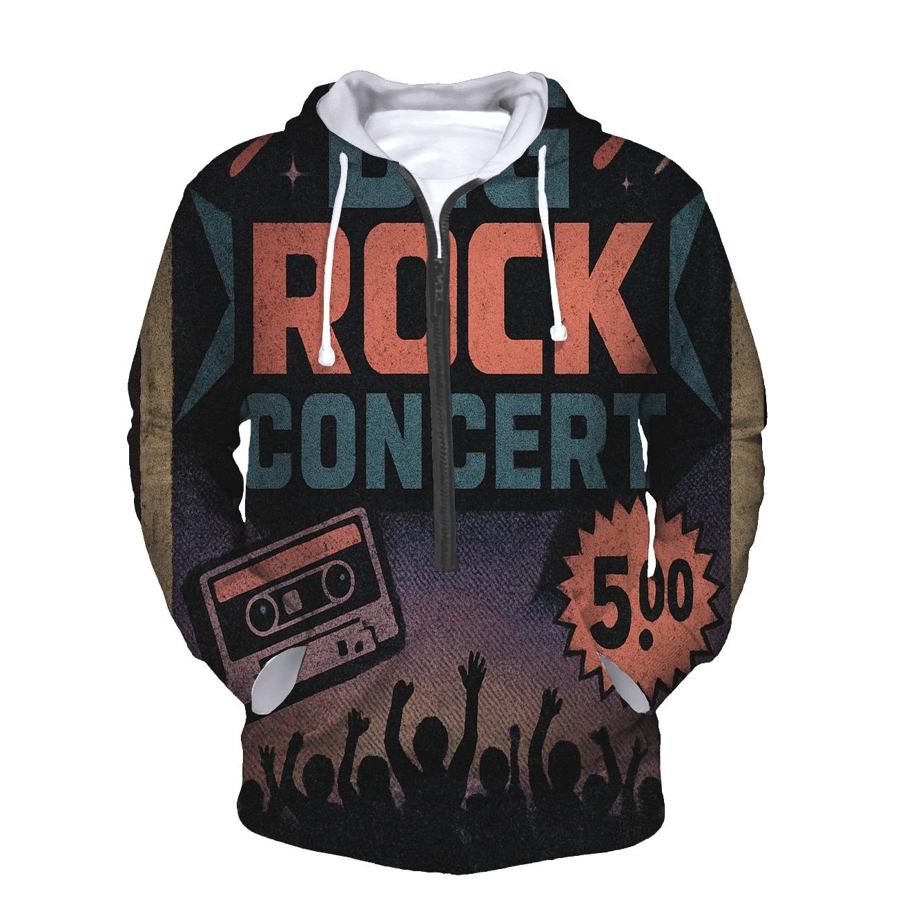 Distressed Meteor Night Concert Handbill lightweight hoodies
