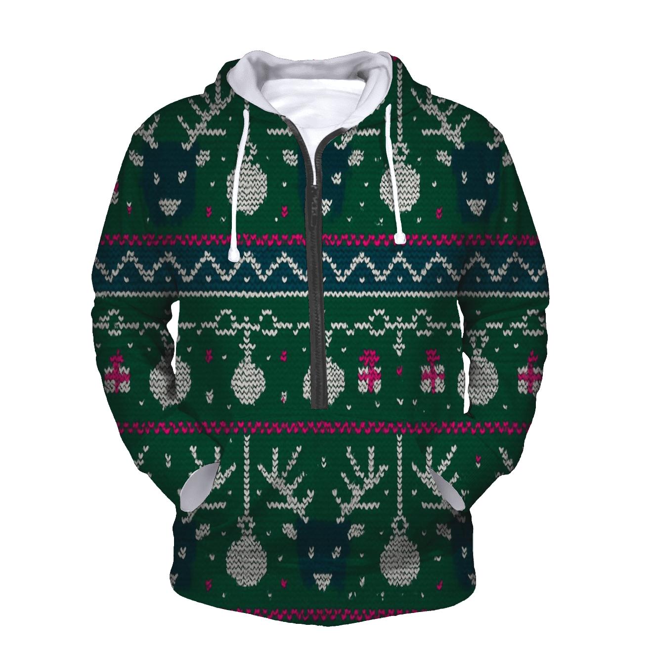 Reindeer Ornament Circuit Rows Design hoodie designs