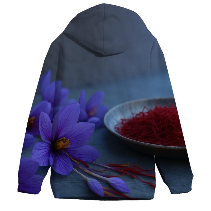 Saffron Crocus Threads On A Copper Tray zip-up hoodies