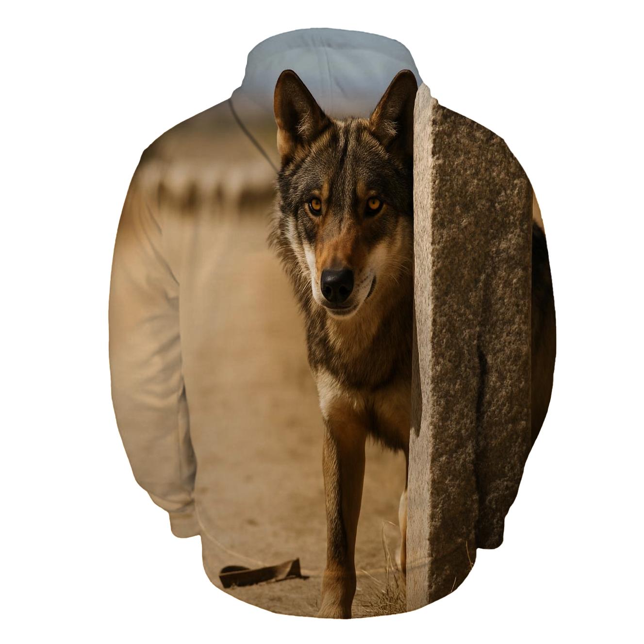 Iberian Wolf Along The Transhumance Way heavyweight hoodies