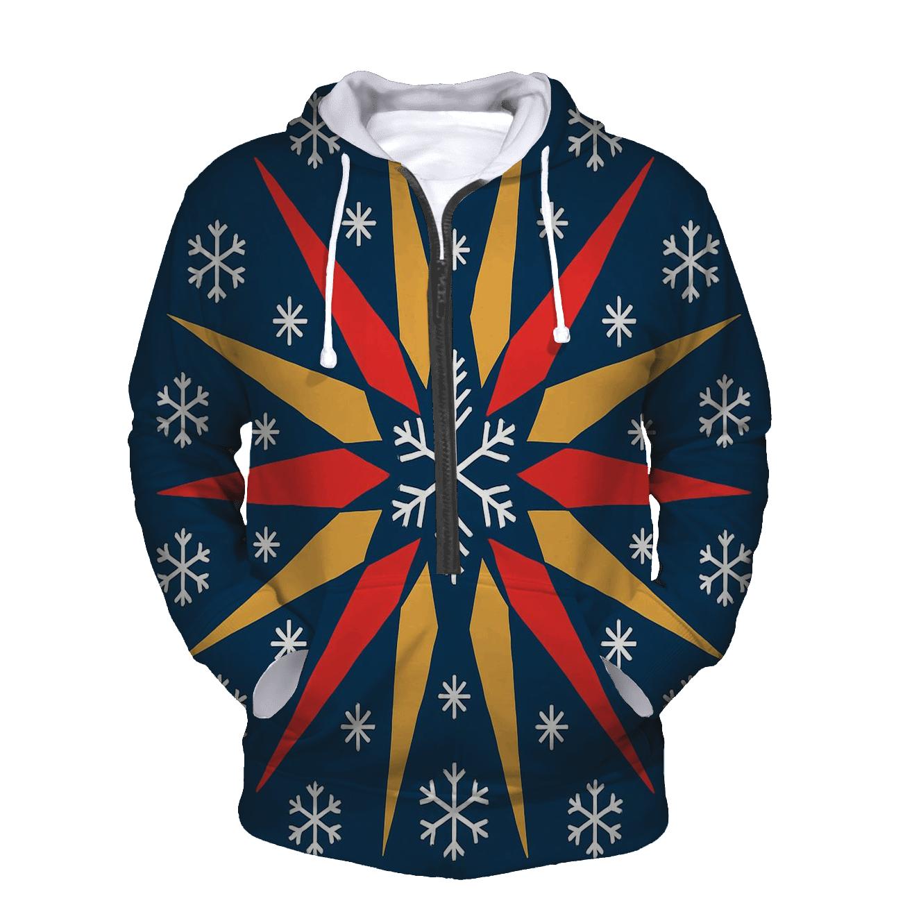 Snowflake Ribbon Starburst pullover hoodies