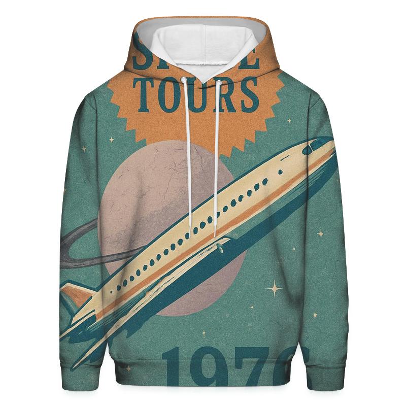 Faded Space Tourism Travel Poster premium hoodies