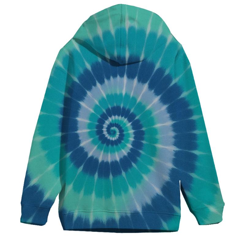 Aurora Spiral Overdye Whirlpool heavyweight hoodies