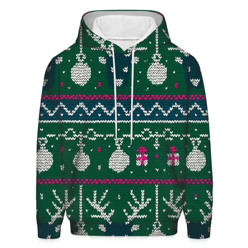 Reindeer Ornament Circuit Rows Design graphic hoodies