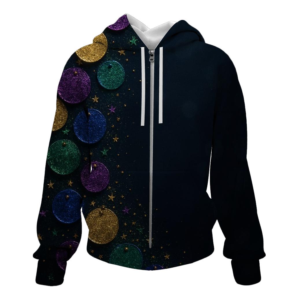 Celestial Sequin Cascade hoodie trends