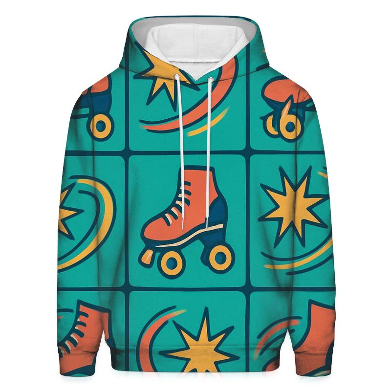 Roller Rink Starburst Grid graphic hoodies