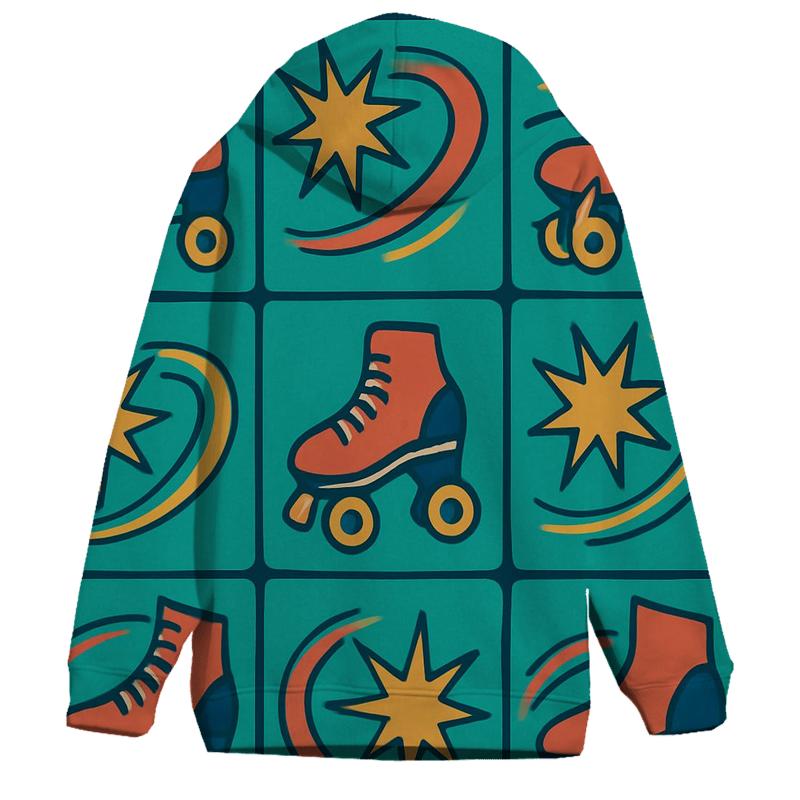 Roller Rink Starburst Grid graphic hoodies