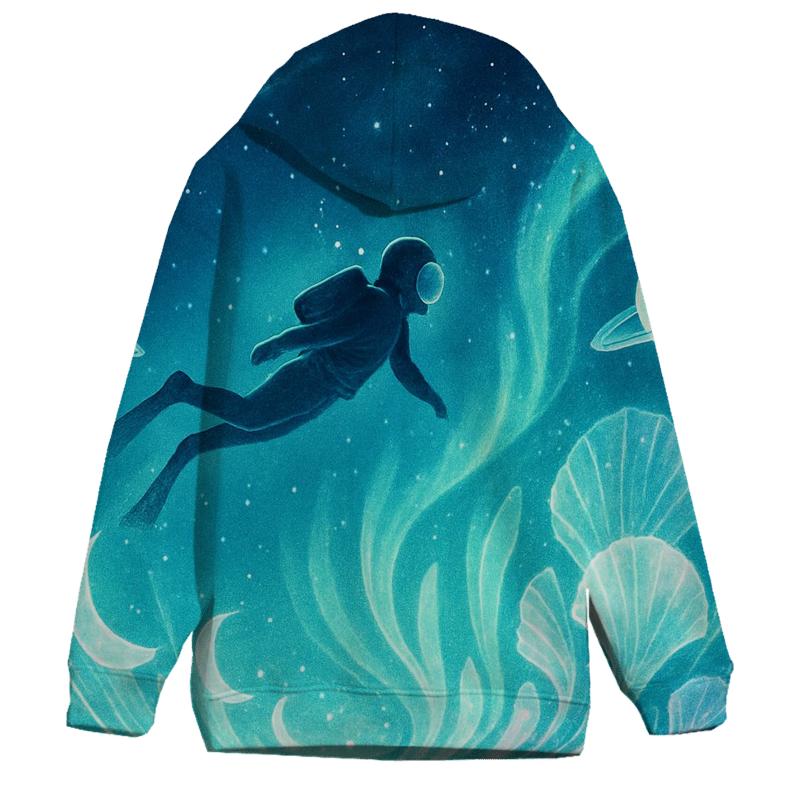 Aurora Reef Of The Frozen Exoplanet graphic hoodies