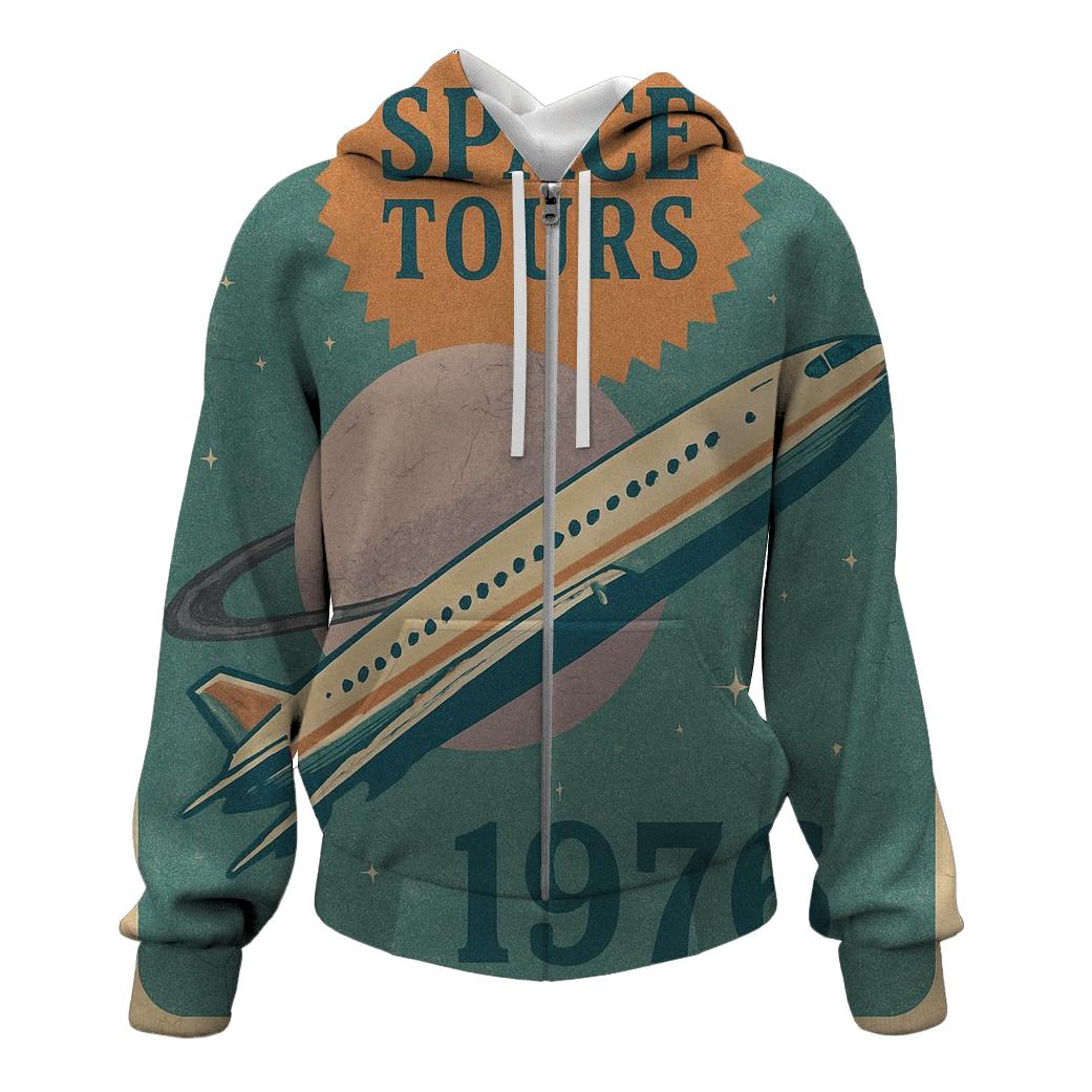 Faded Space Tourism Travel Poster custom hoodies