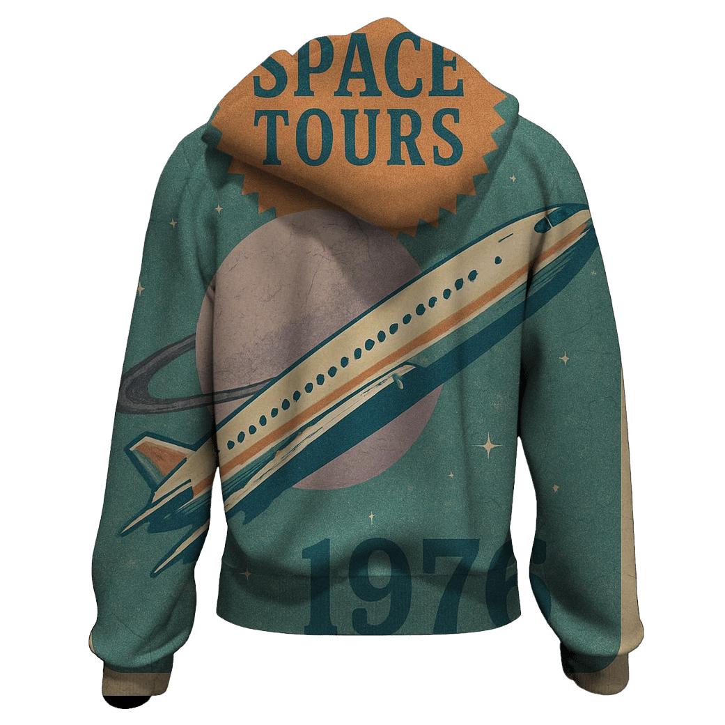Faded Space Tourism Travel Poster custom hoodies