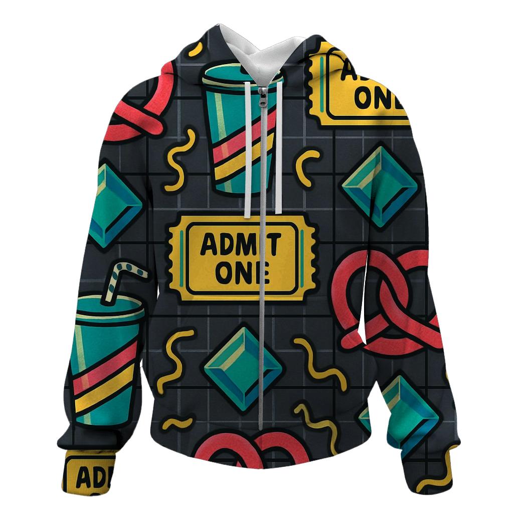 Mall Food Court Neon Pattern hoodie trends