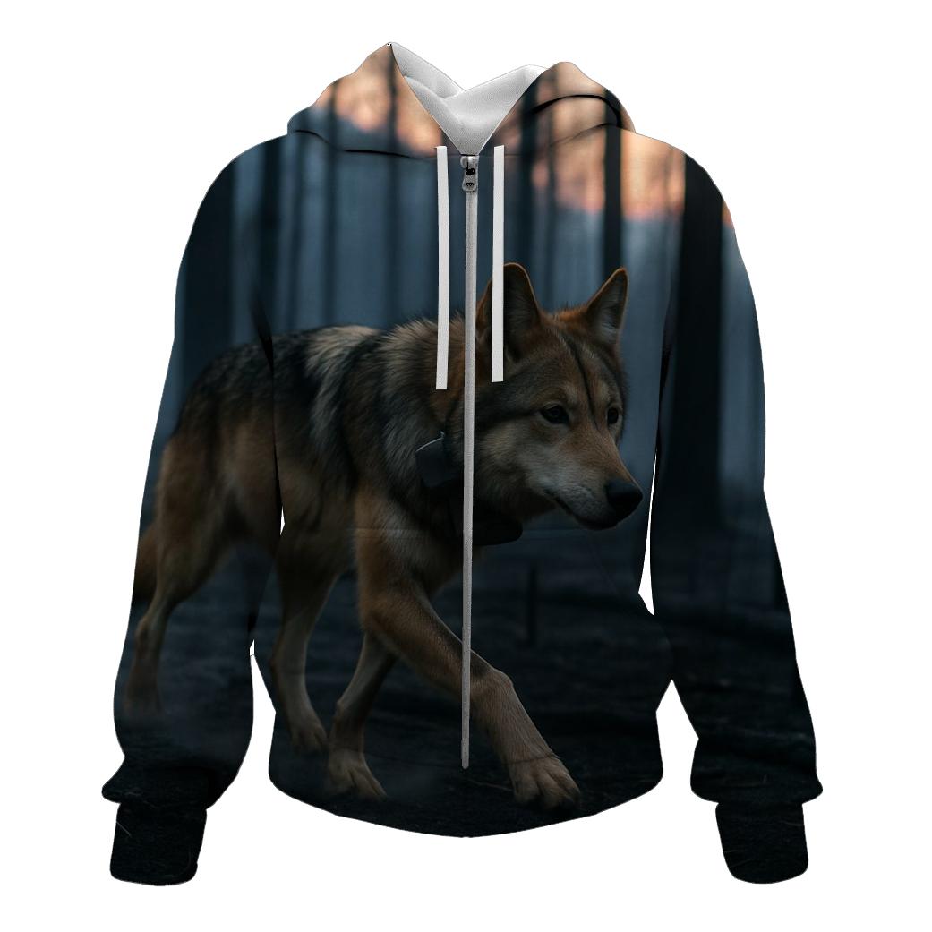 Mexican Wolf Through The Burn Scar designer hoodies