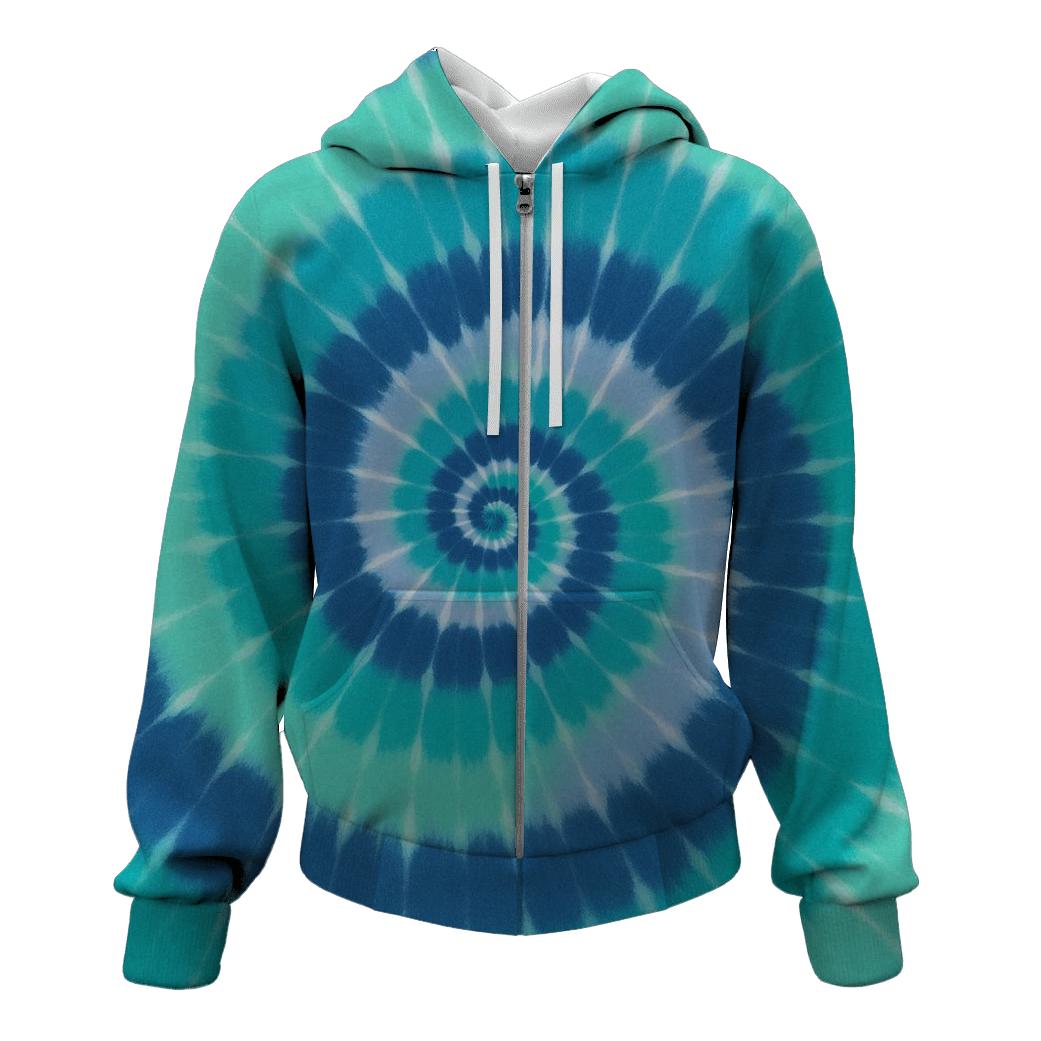 Aurora Spiral Overdye Whirlpool designer hoodies