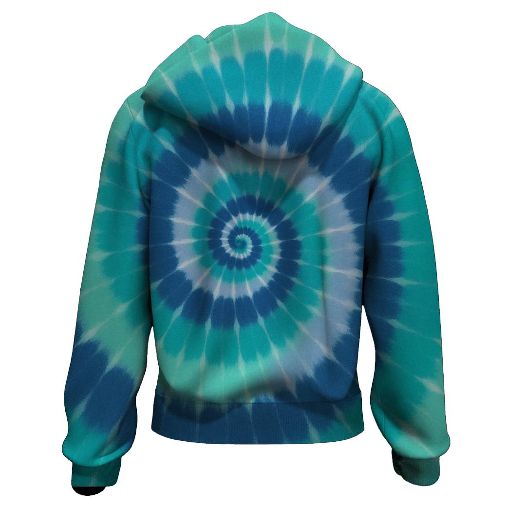 Aurora Spiral Overdye Whirlpool designer hoodies
