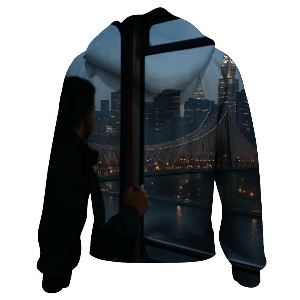 Blue Hour Tram Window Over The Queensboro Bridge hoodie styles