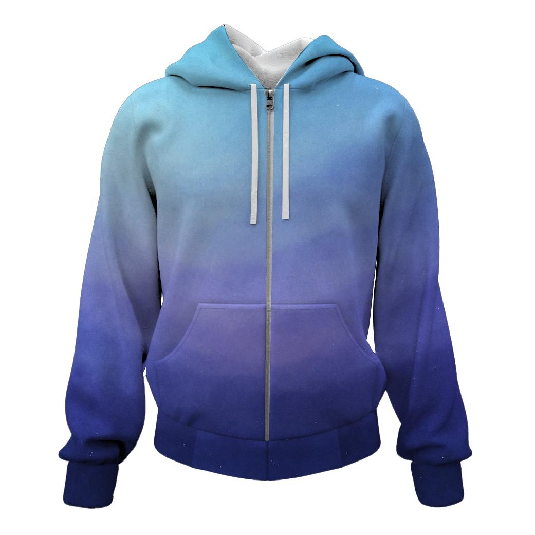 Glacial Twilight Drift Gradient premium hoodies