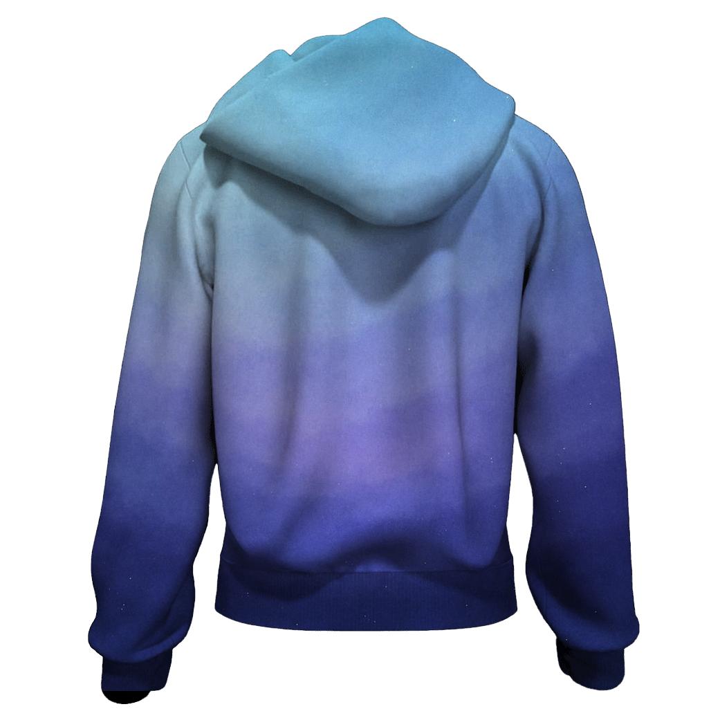 Glacial Twilight Drift Gradient premium hoodies