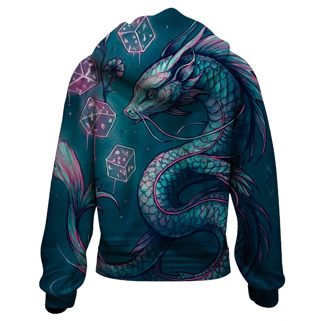 Dice Bloom Oracle zip-up hoodies