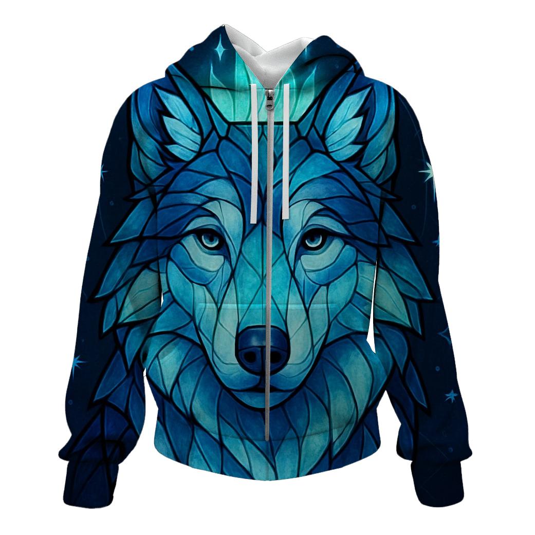 Aurora Glass Guardian Wolf hoodie trends