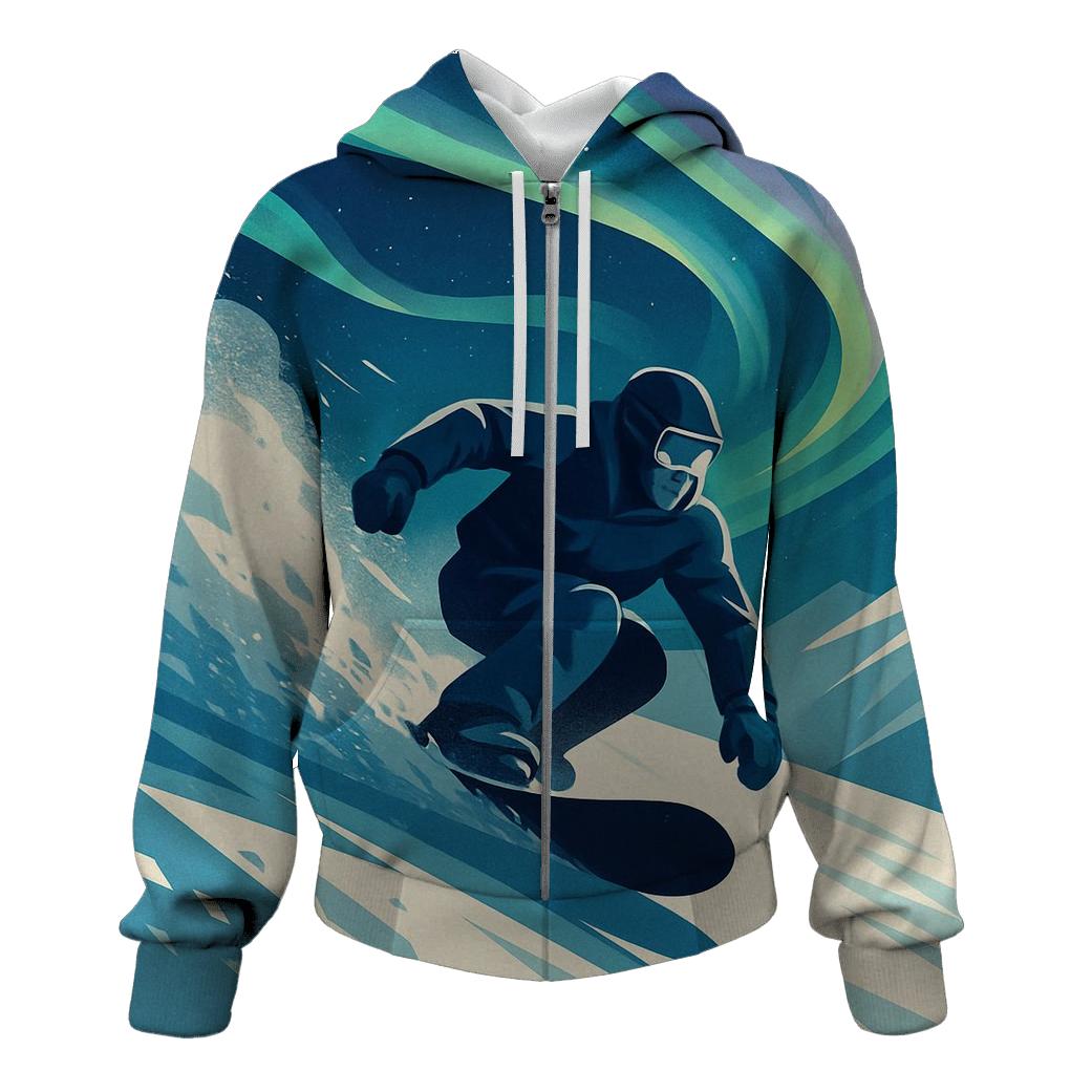 Aurora Snowboard Carve graphic hoodies
