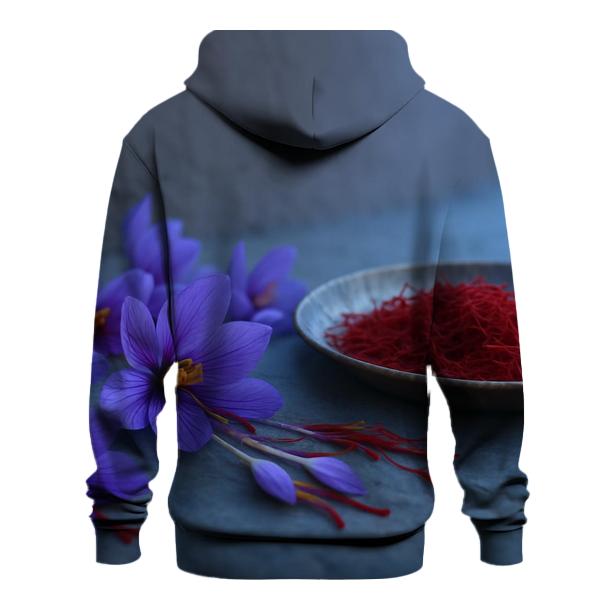 Saffron Crocus Threads On A Copper Tray embroidered hoodies