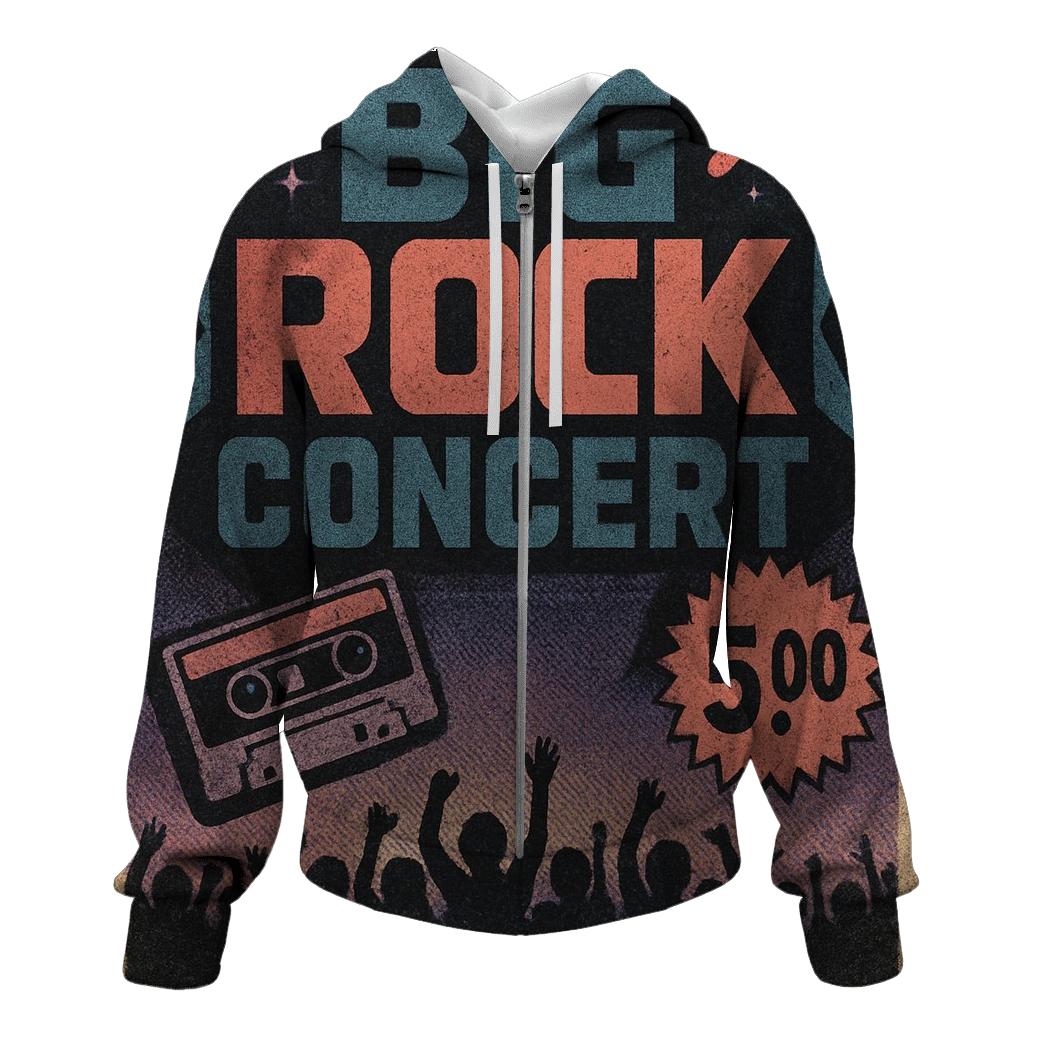 Distressed Meteor Night Concert Handbill pullover hoodies