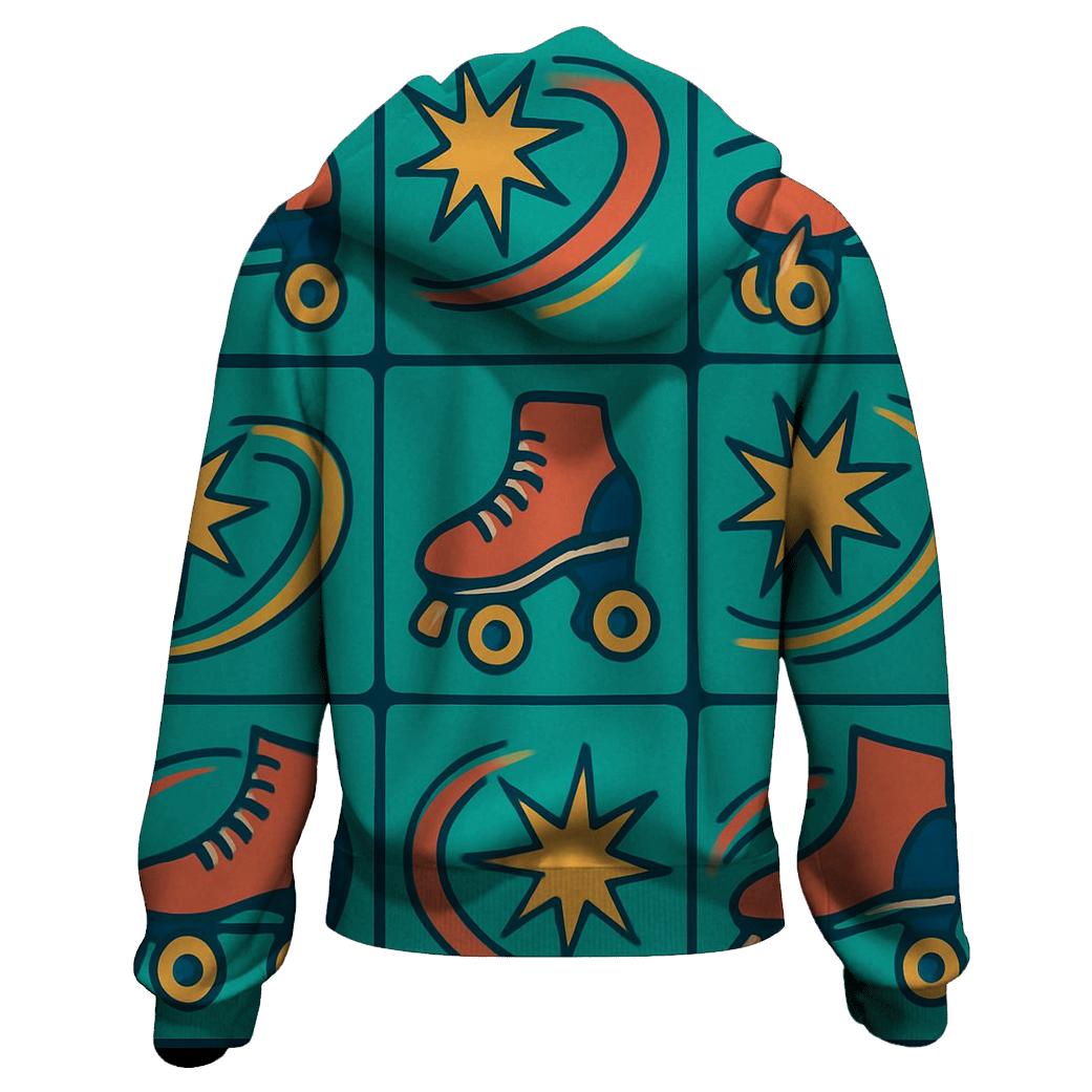 Roller Rink Starburst Grid lightweight hoodies
