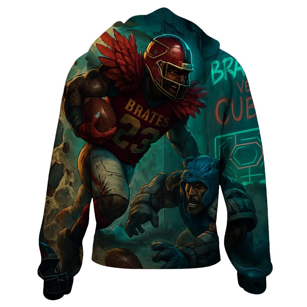 Underground Tunnel Scramble Braves Versus Cubs embroidered hoodies