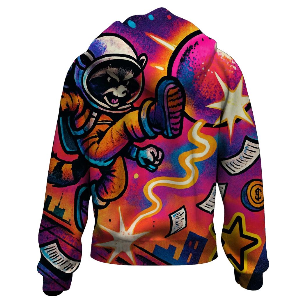 Clockwork Bubblegum Meteor graphic hoodies