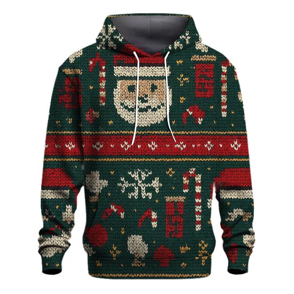 Santa Chimney Pixel Parade Design zip-up hoodies