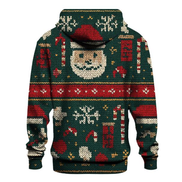 Santa Chimney Pixel Parade Design zip-up hoodies