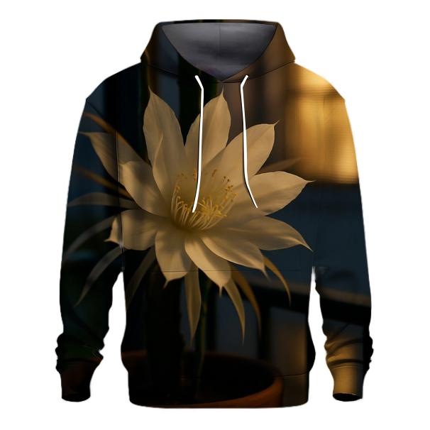 Night Blooming Cereus Against A Window Screen pullover hoodies