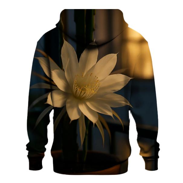 Night Blooming Cereus Against A Window Screen pullover hoodies