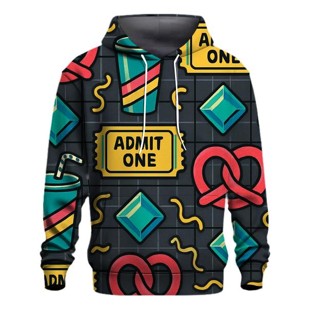 Mall Food Court Neon Pattern pullover hoodies