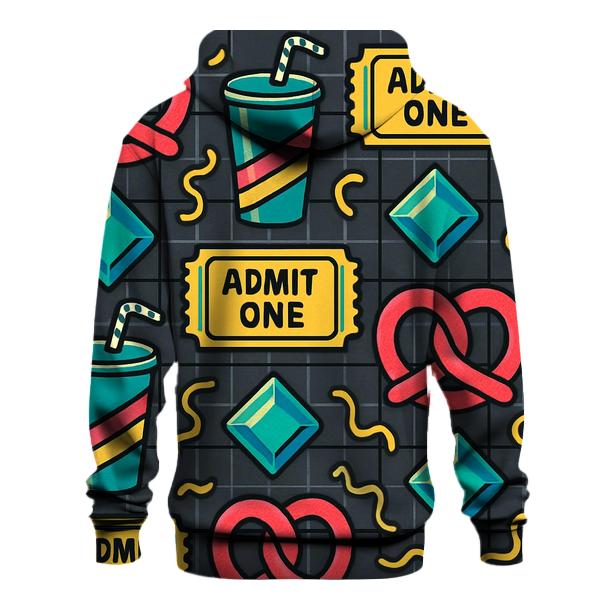 Mall Food Court Neon Pattern pullover hoodies