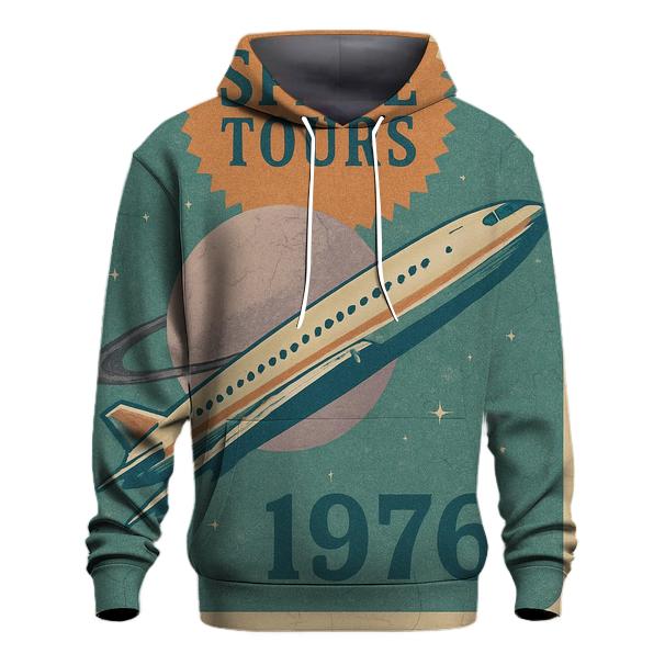 Faded Space Tourism Travel Poster lightweight hoodies
