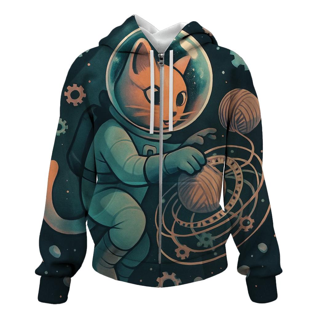 Clockwork Yarn Astronaut Cat hoodies fashion
