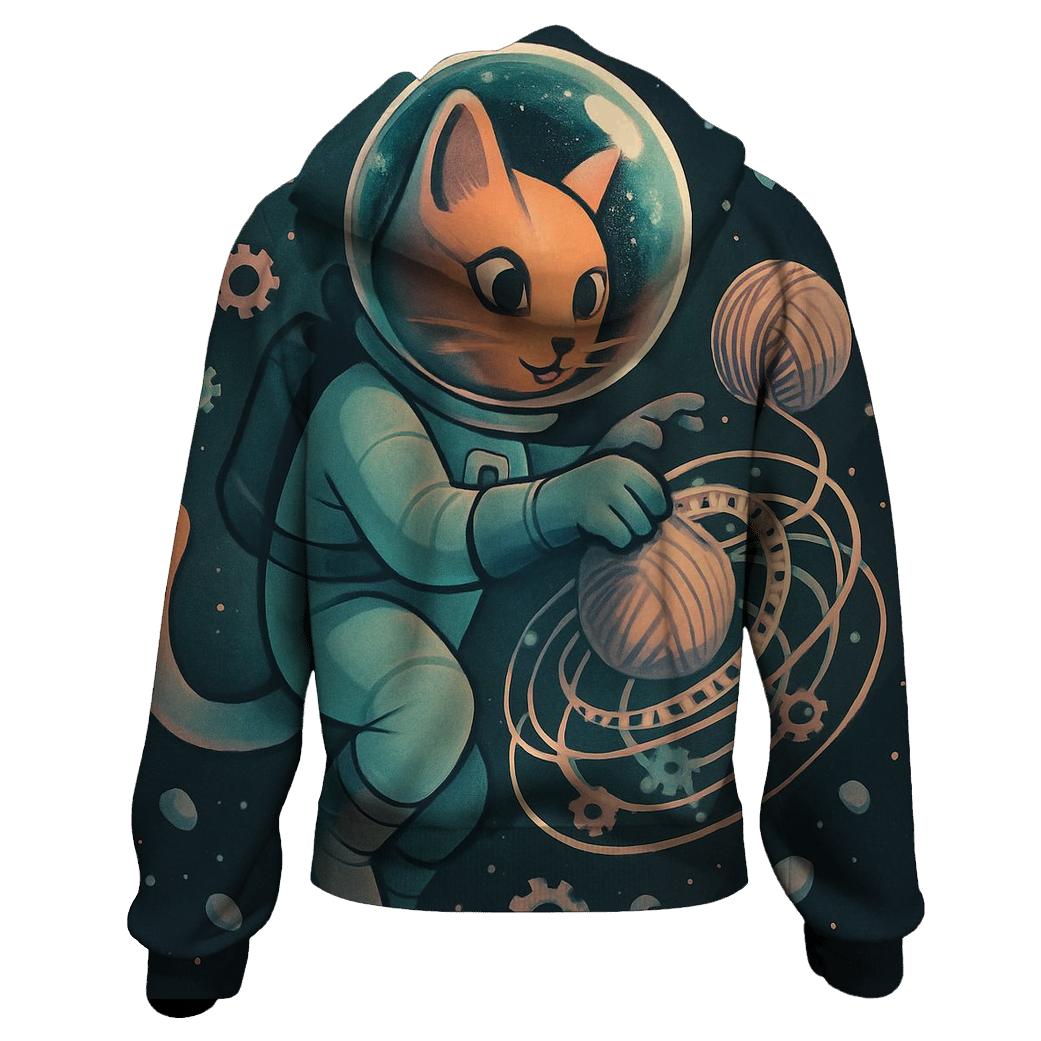 Clockwork Yarn Astronaut Cat hoodies fashion
