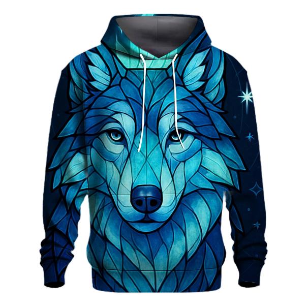 Aurora Glass Guardian Wolf pullover hoodies